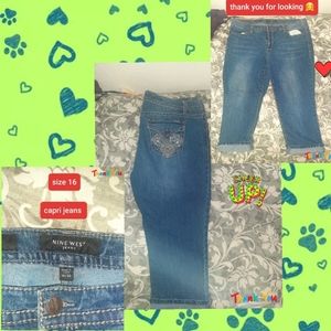 Nine west capri jeans
